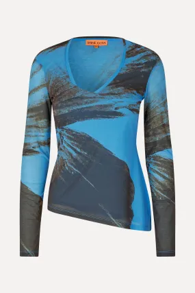 SGFlorian Blouse - Brown Brush Stroke Poppy