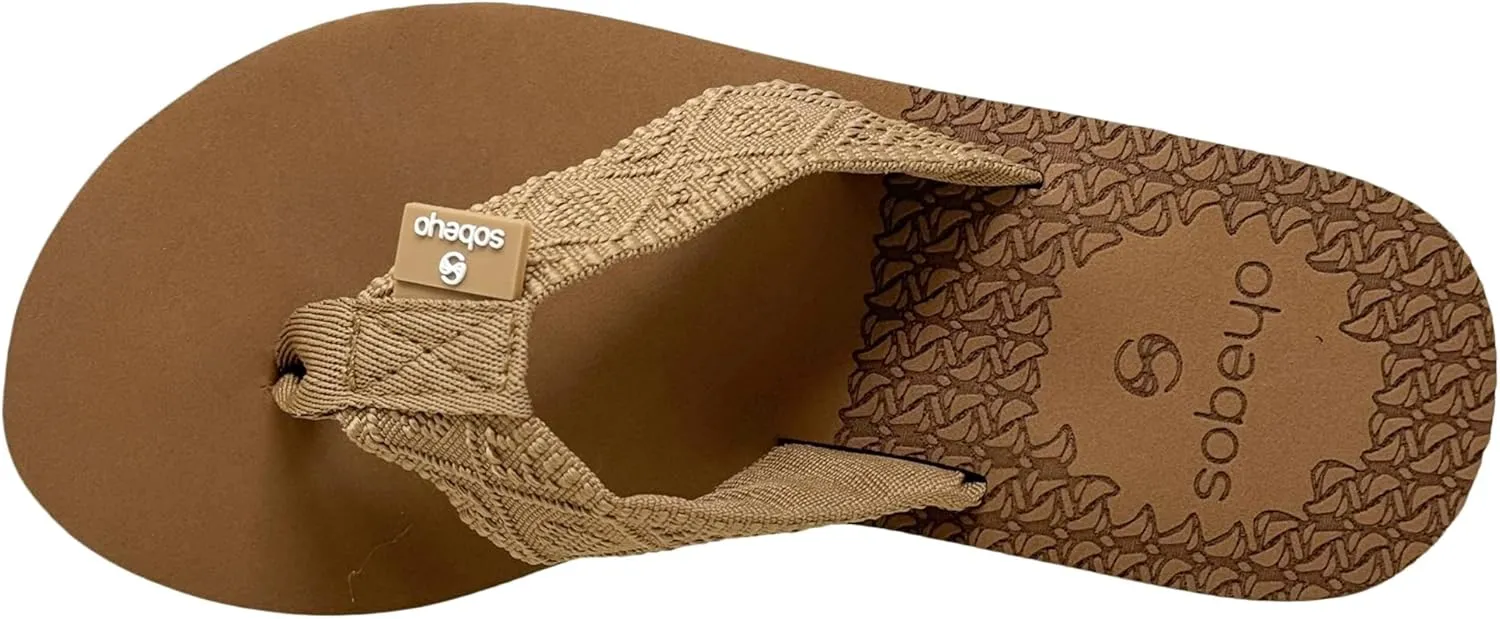SOBEYO Women's Wedge Platform Sandals EVA Soft Light-Weight Sole Flip Flop Thong