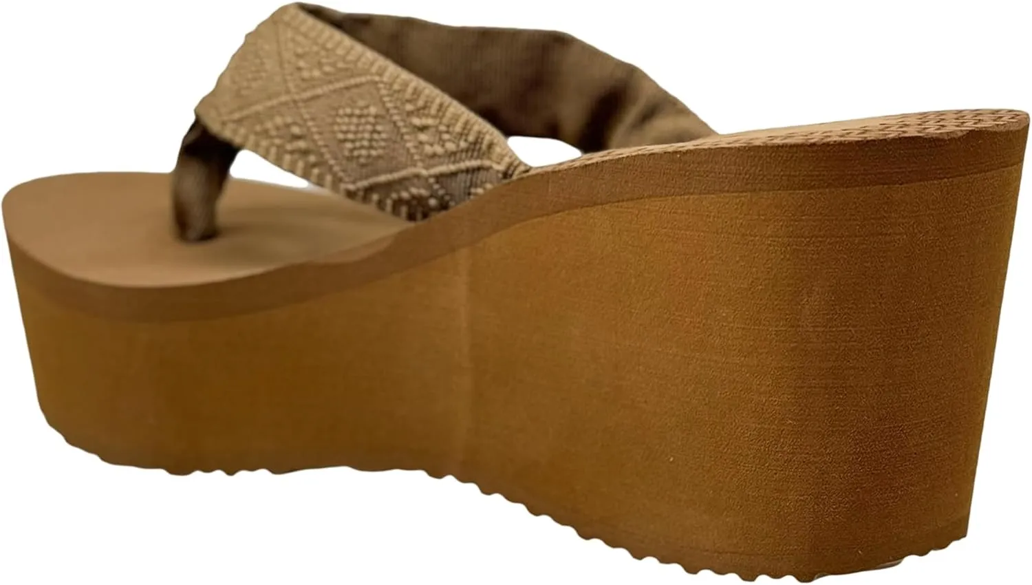 SOBEYO Women's Wedge Platform Sandals EVA Soft Light-Weight Sole Flip Flop Thong
