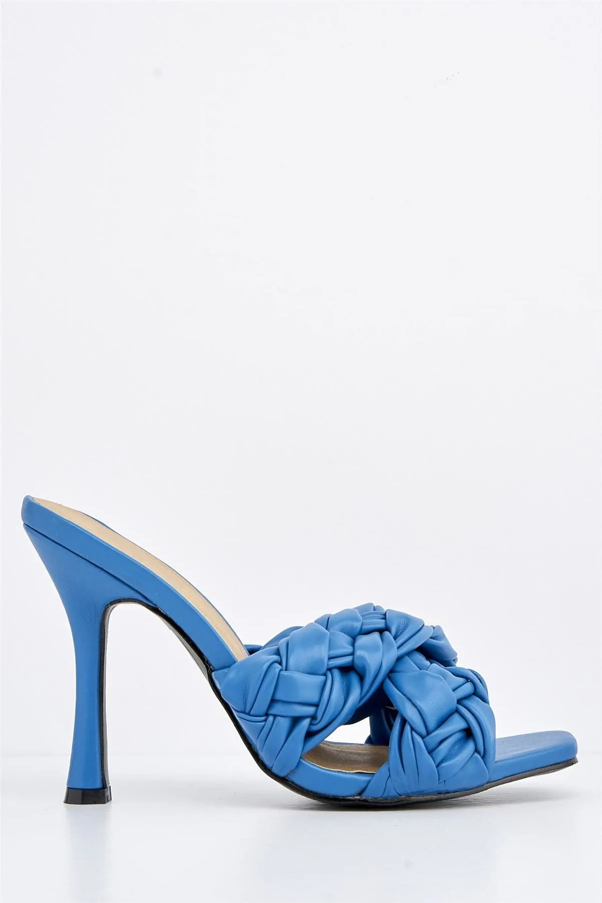 Sorell Plaited Crossover Strap Mule in Blue