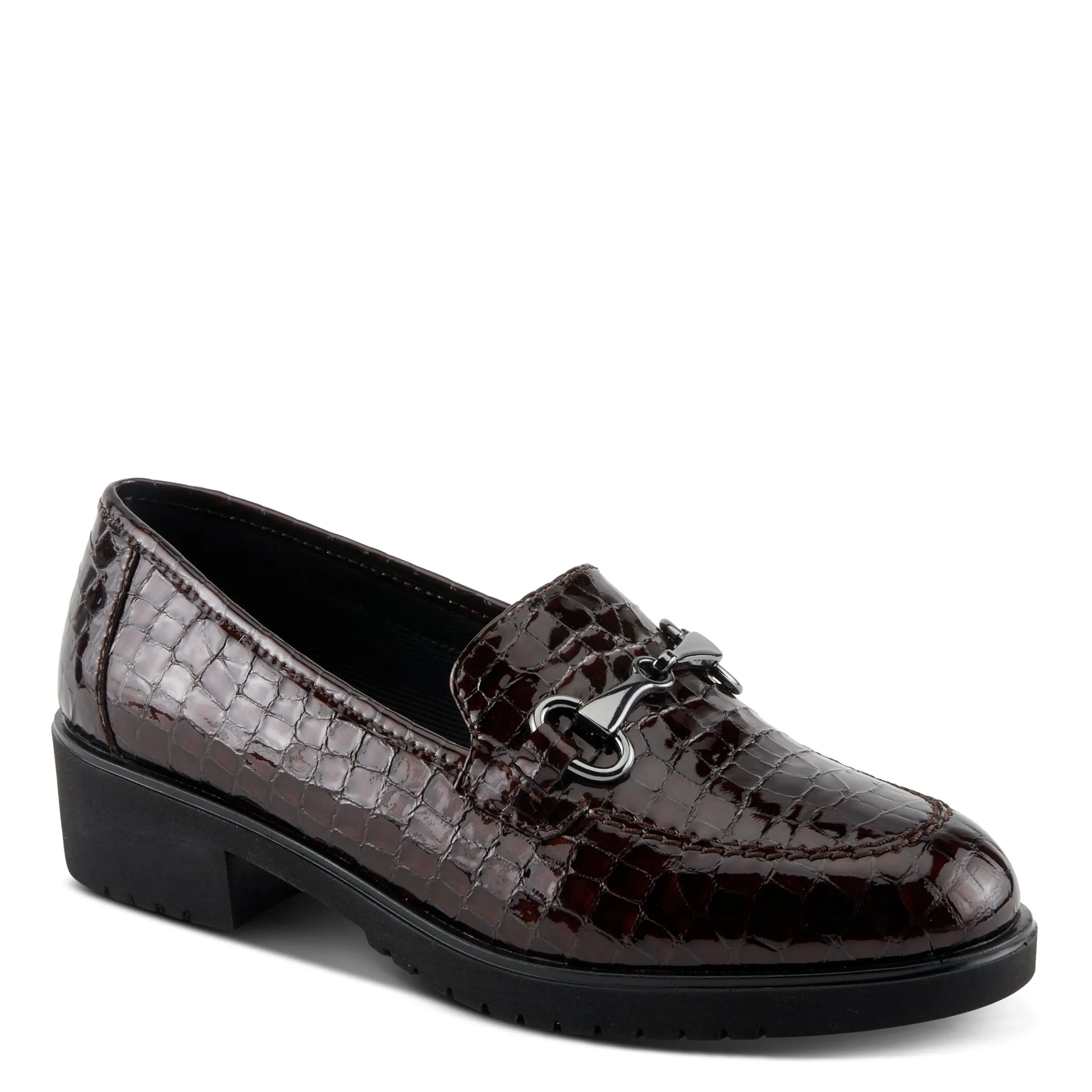 Spring Step Shoes Hylen Women's Croco Embossed Leather Luxurious Loafers