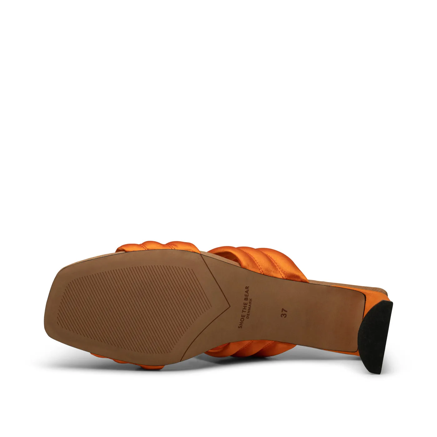 Sylvi hæl tekstil - ORANGE SATIN