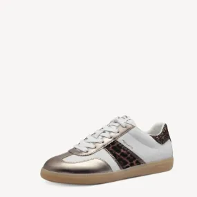 Tamaris Animal Print and White Trainer