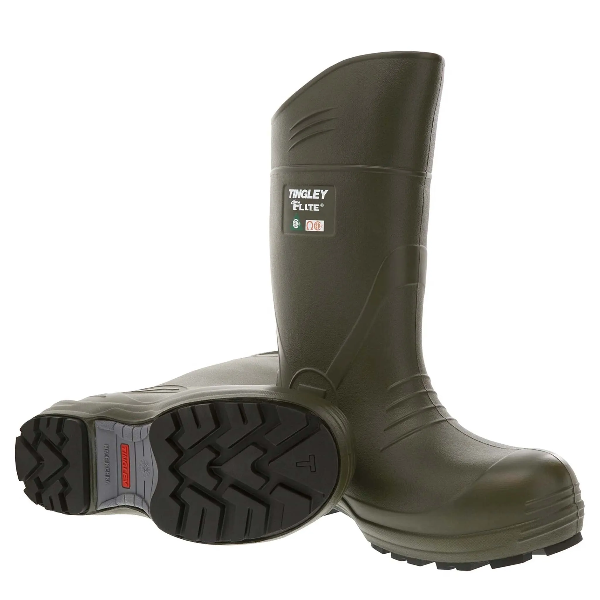 Tingley Flite® CSA Green Patch Knee Boots | Lightweight, Waterproof, Chemical-Resist | Aerex1.5.5® Composite Safety Toe, Slip-Resist, ESR, Antifatigue