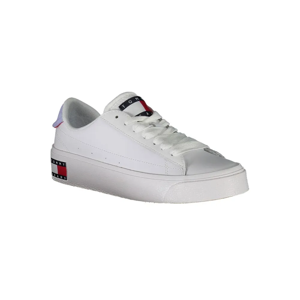 Tommy Hilfiger Eco-Conscious White Sneakers with Logo Accents