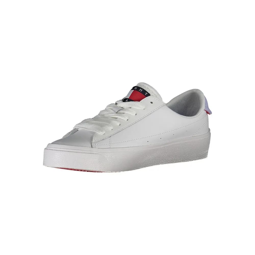 Tommy Hilfiger Eco-Conscious White Sneakers with Logo Accents