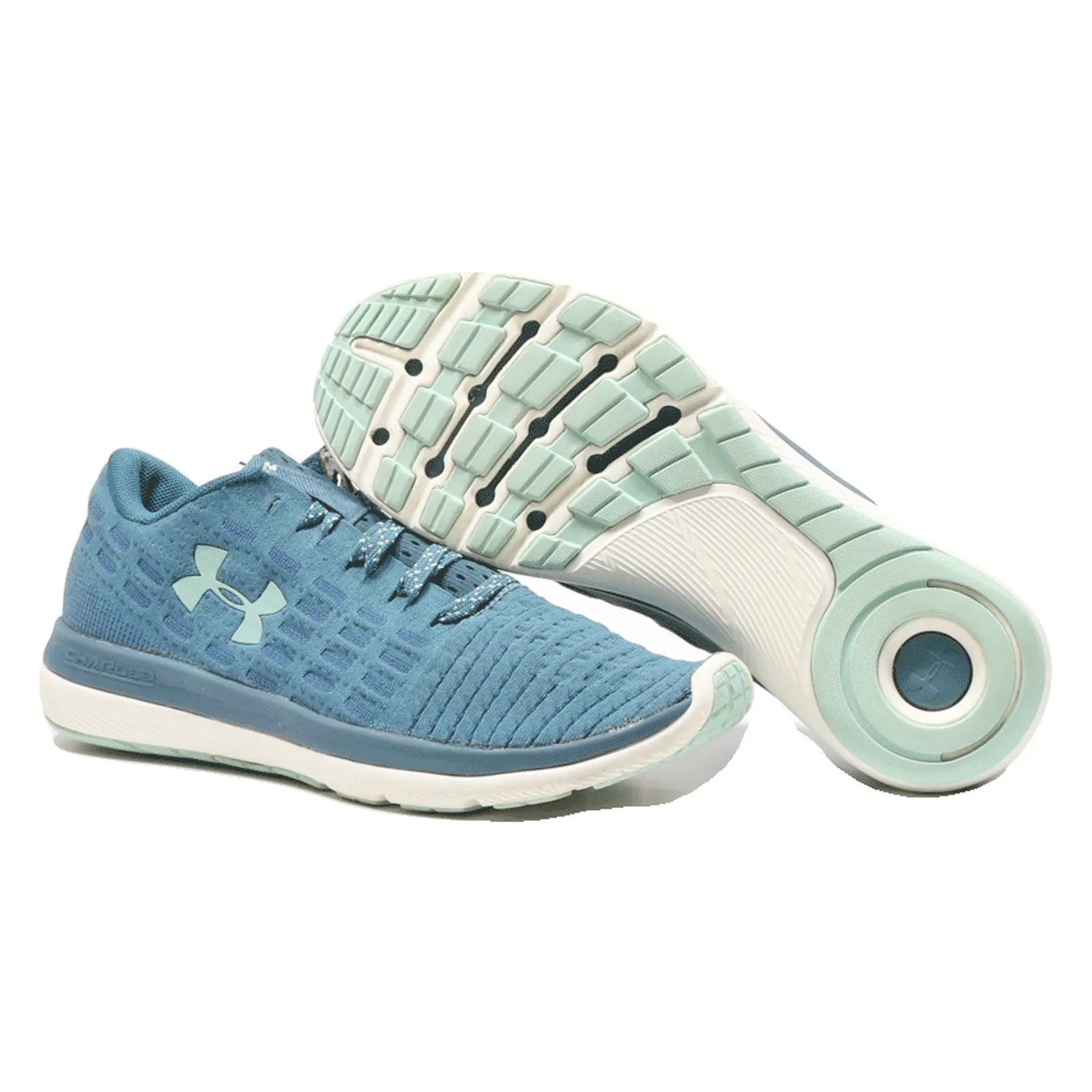 UNDER ARMOUR Sneaker Trainers Blue Synthetic Womens UK 6.5