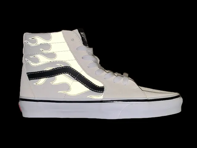 Vans scarpa Sneakers alta unisex Sk8-Hi VN0005U9W001 rifrangente fiamma bianca