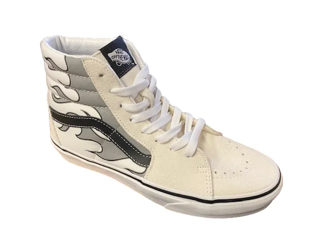 Vans scarpa Sneakers alta unisex Sk8-Hi VN0005U9W001 rifrangente fiamma bianca