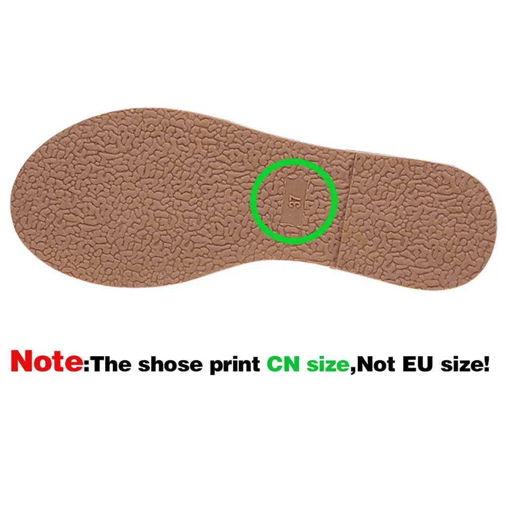Women Girls Pearl Flat Bohemian Slippers