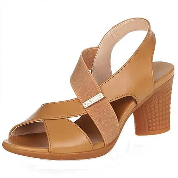 Women'S Fish Mouth Chunky High Heel Sandals 62431885