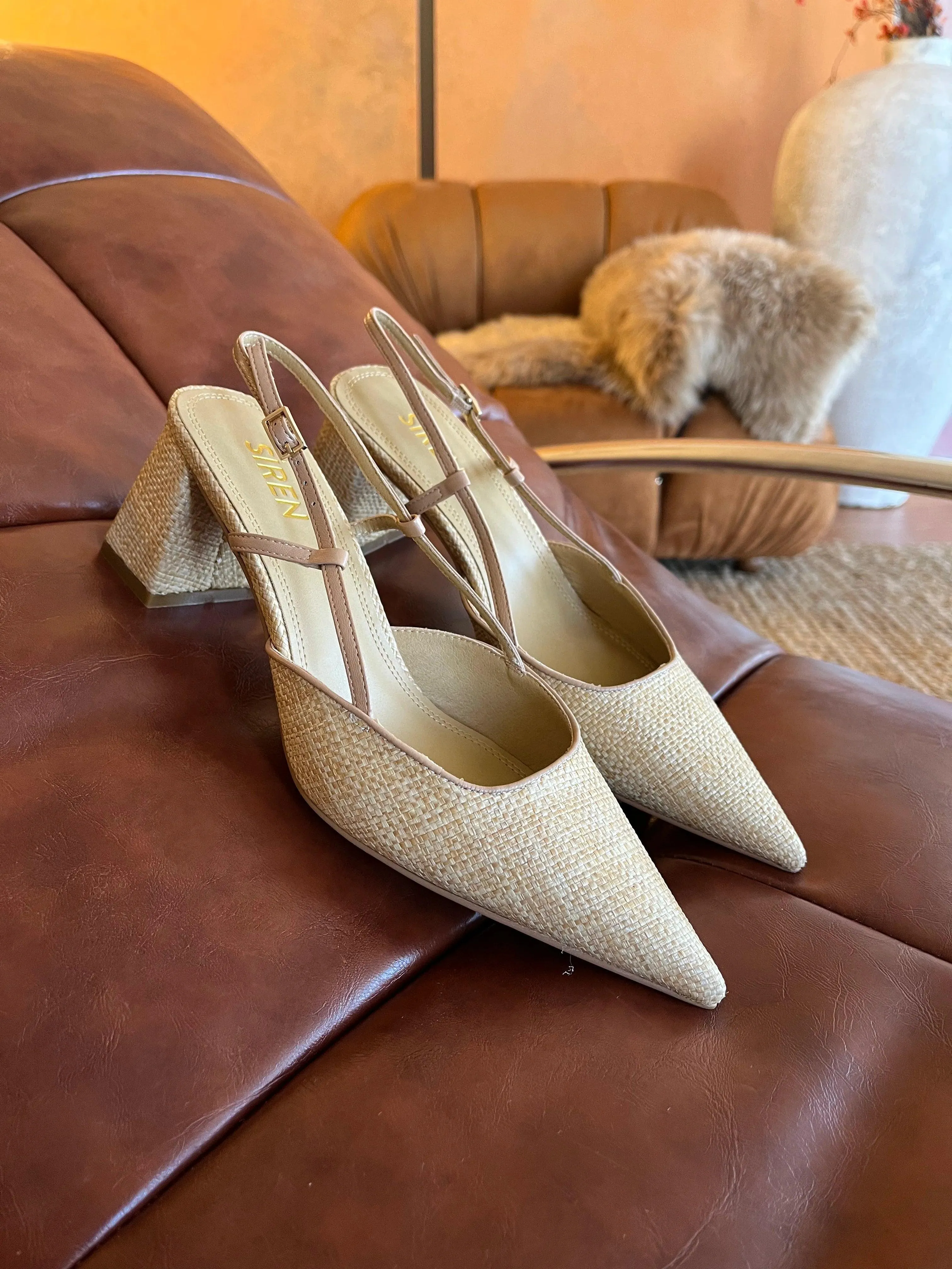 YASMINE SLINGBACK HEELS
